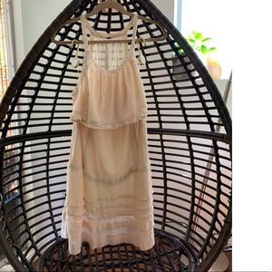 Free People skirt and top set peachy tulle boho